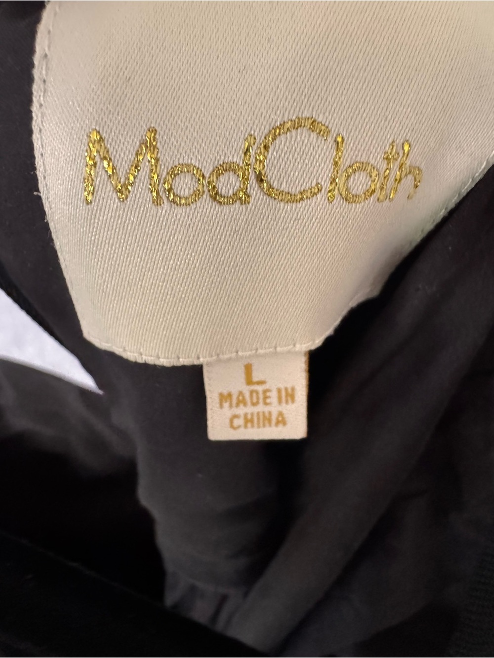 ModCloth Black and Gold Brocade Fit-and-Flare Dress size Large - Picture 4 of 4